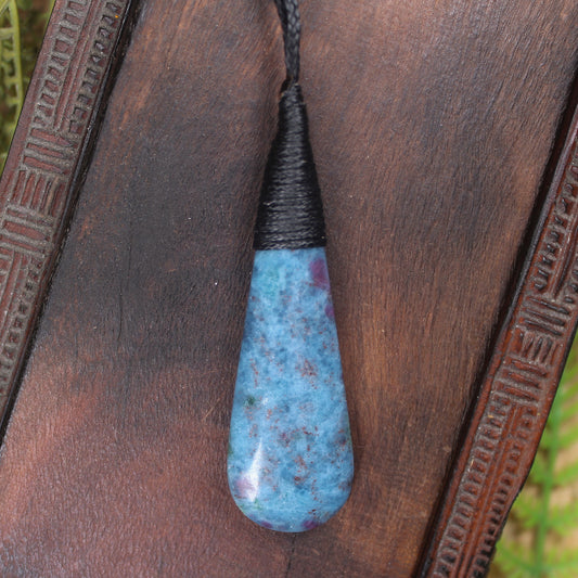 Kyanite with Ruby Roimata Pendant