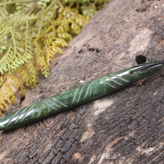 Roimata Teardrop carved from Hapopo Pounamu - NZ Greenstone