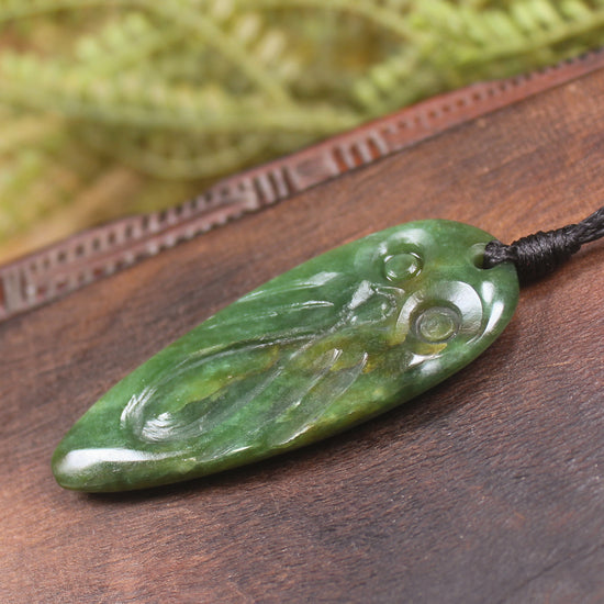 Owl pounamu pendant