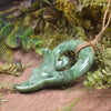 Whale Tail carved from Raukaraka Pounamu - NZ Greenstone