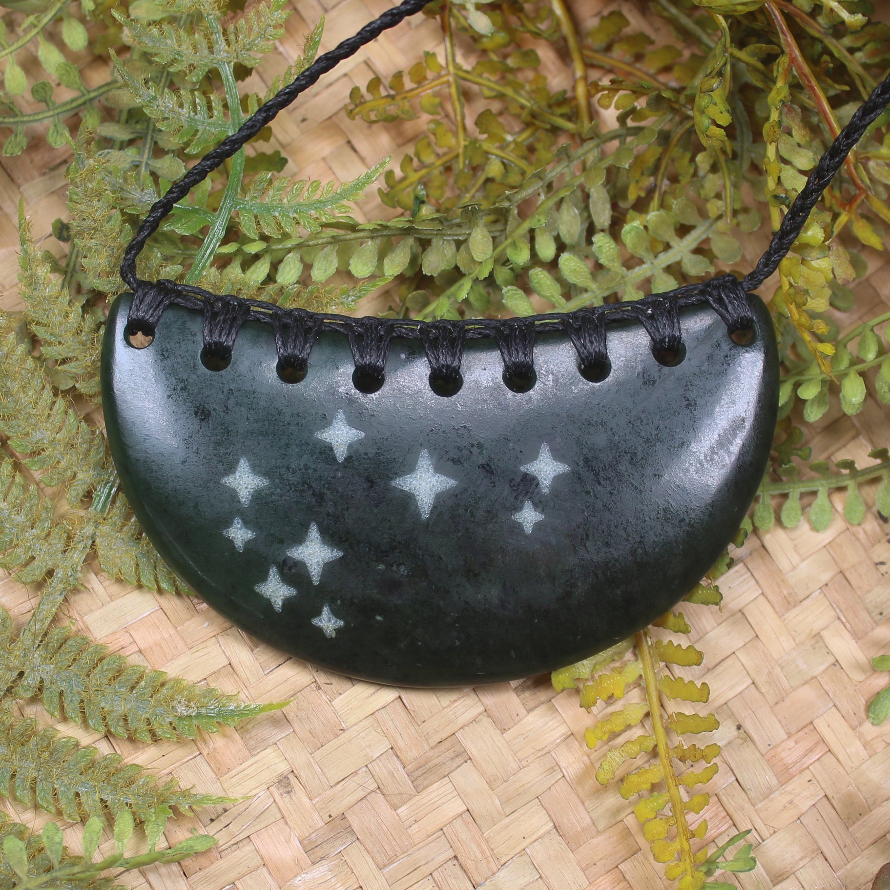 Breastplate or Shield carved from Rimu Pounamu - NZ Greenstone