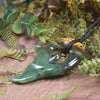 Whale Tail carved from Raukaraka Pounamu - NZ Greenstone