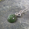 Kawakawa Pounamu pendant set in Sterling Silver - NZ Greenstone