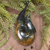 Hei Matau or Fish Hook carved from Totoweka Pounamu - NZ Greenstone
