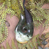 Hei Matau or Fish Hook carved from Rimu Pounamu - NZ Greenstone