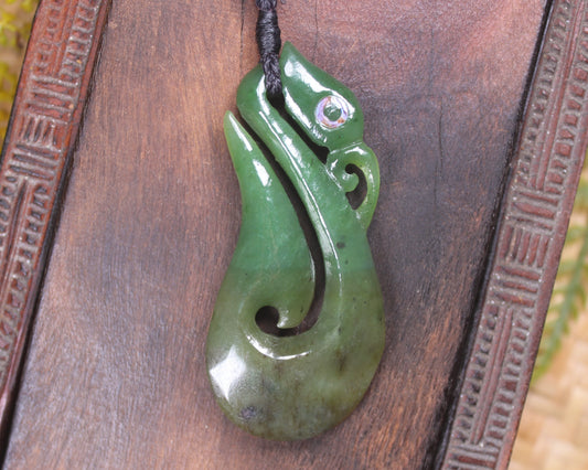 Manaia carved from Hapopo Pounamu - NZ Greenstone