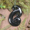 Hammerhead pendant carved from Rimu Pounamu - NZ Greenstone