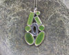 Hapopo Pounamu pendant set in Sterling Silver - NZ Greenstone