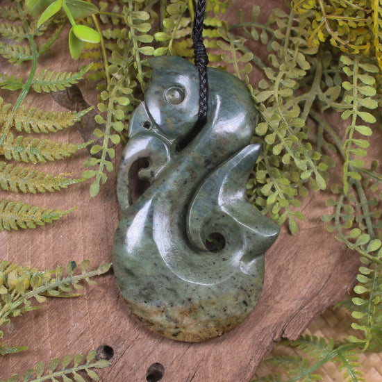 Manaia pendant carved from Rimu Pounamu - NZ Greenstone