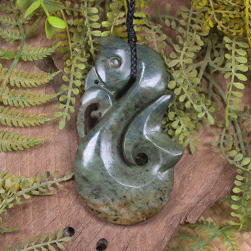Manaia pendant carved from Rimu Pounamu - NZ Greenstone