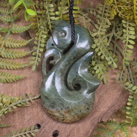 Manaia pendant carved from Rimu Pounamu - NZ Greenstone