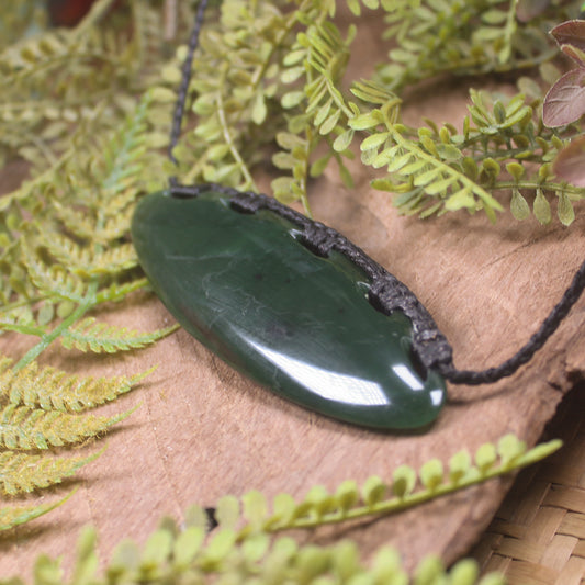 Breastplate or Shield carved from Kawakawa Pounamu - NZ Greenstone