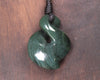 Twist carved from Kawakawa Pounamu - NZ Greenstone