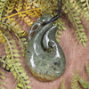 Manaia carved from Flower Jade Pounamu - NZ Greenstone