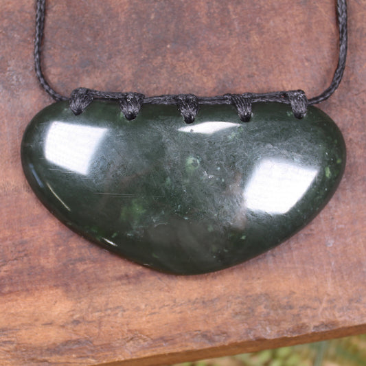 Breastplate or Shield carved from Kawakawa Pounamu - NZ Greenstone