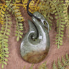 Manaia carved from Flower Jade Pounamu - NZ Greenstone