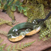 Hammerhead pendant carved from Raukaraka Pounamu - NZ Greenstone