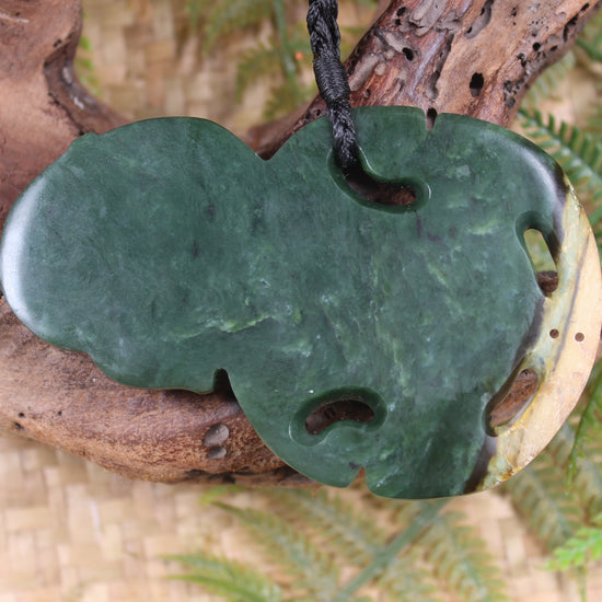 Hei Tiki carved from Kawakawa Pounamu - NZ Greenstone