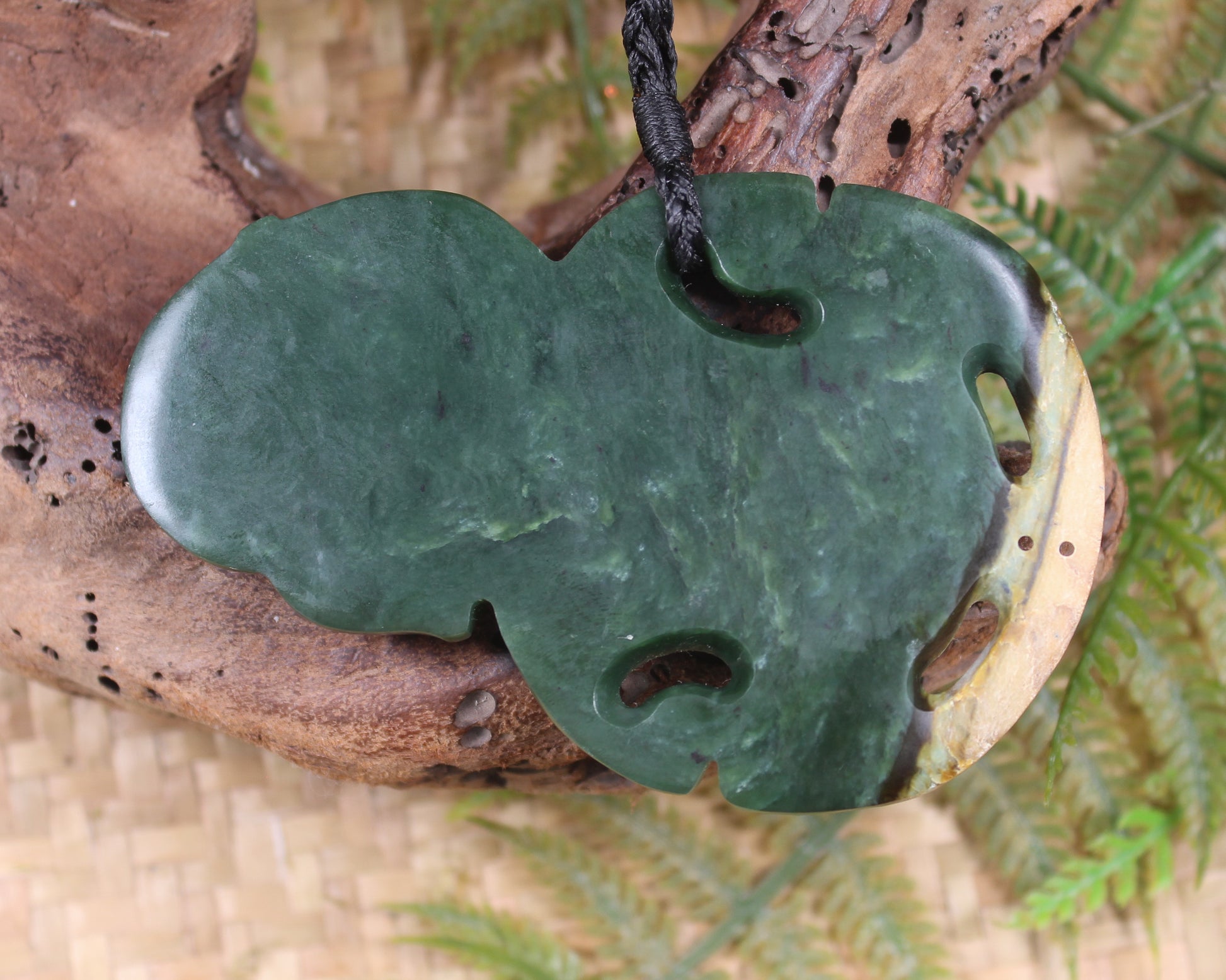 Hei Tiki carved from Kawakawa Pounamu - NZ Greenstone