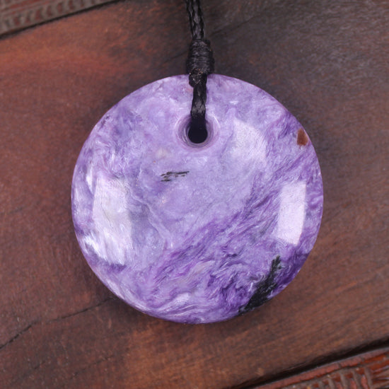 Porowhita carved from Russian Charoite