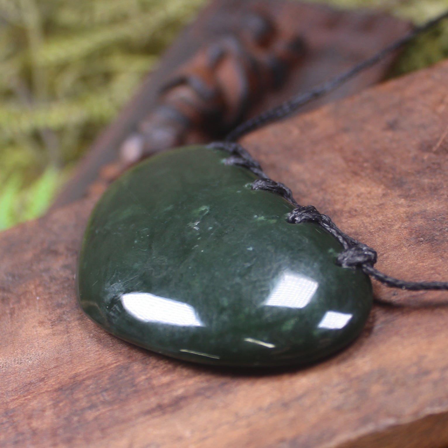Breastplate or Shield carved from Kawakawa Pounamu - NZ Greenstone