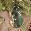 Hammerhead pendant carved from Raukaraka Pounamu - NZ Greenstone