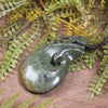 Manaia carved from Flower Jade Pounamu - NZ Greenstone