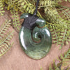 Hei Matau or Fish Hook carved from Hapopo Pounamu - NZ Greenstone