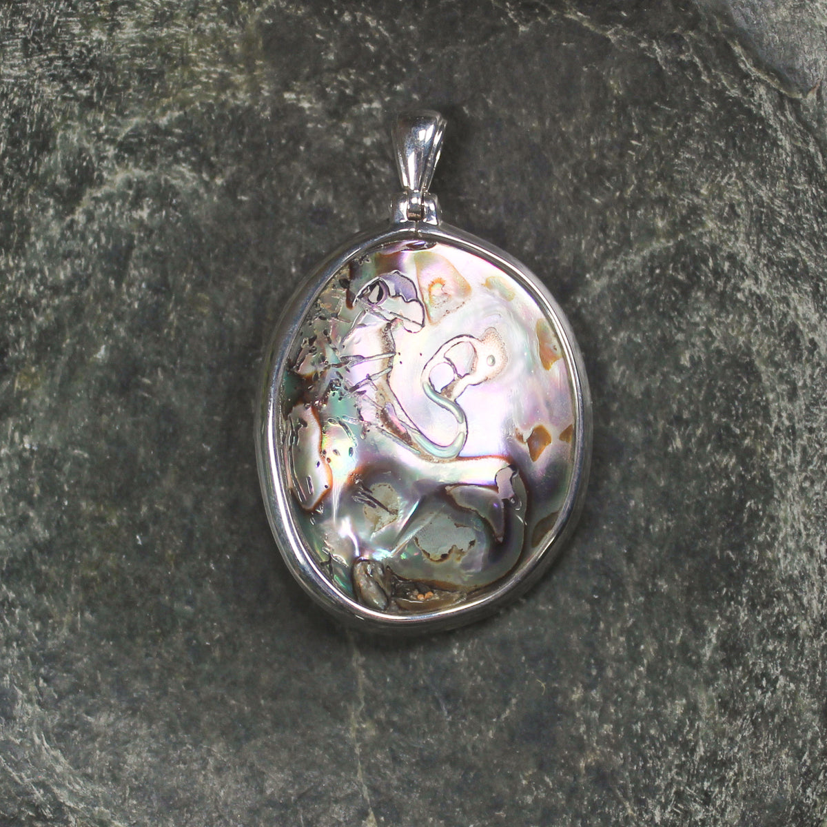 Sterling Silver Pāua Shell Pendant