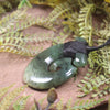 Hei Matau or Fish Hook carved from Hapopo Pounamu - NZ Greenstone