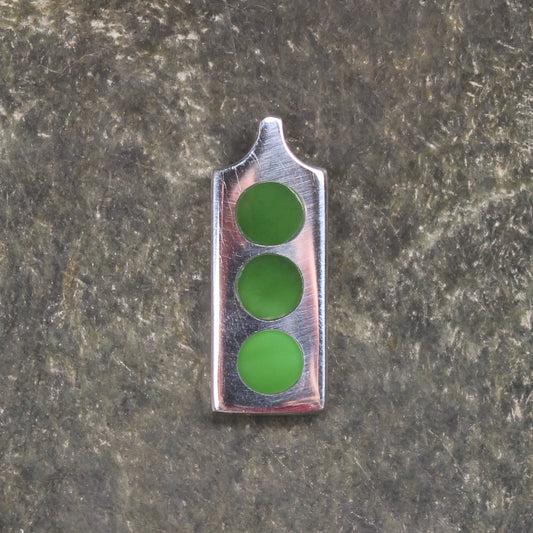 Sterling silver hapopo pounamu pendant