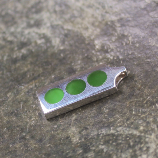 Sterling silver hapopo pounamu pendant