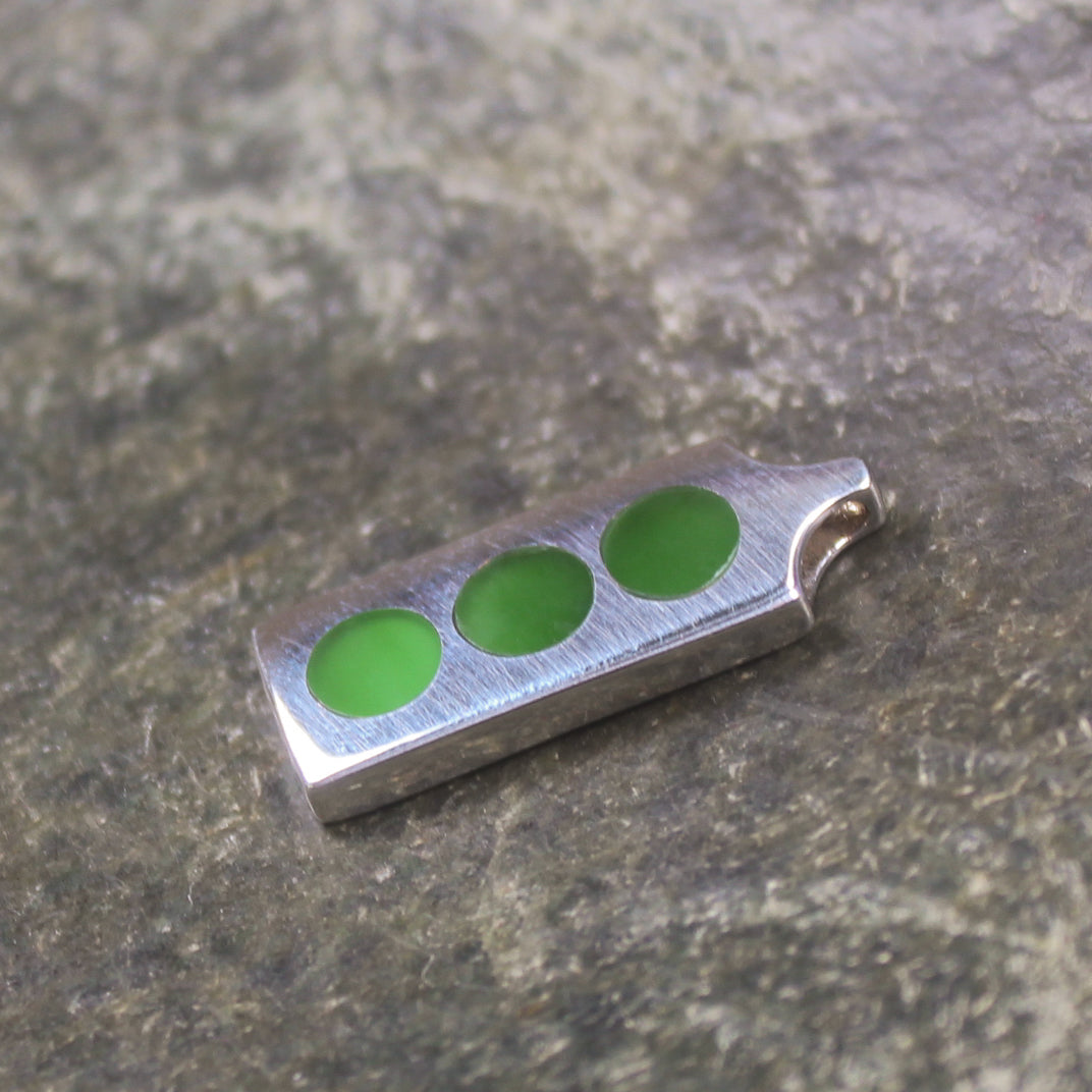 Sterling silver hapopo pounamu pendant