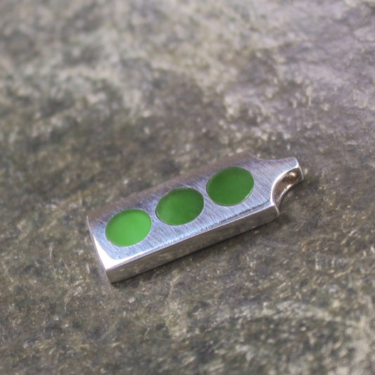 Sterling silver hapopo pounamu pendant