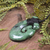 Hei Matau or Fish Hook carved from Hapopo Pounamu - NZ Greenstone