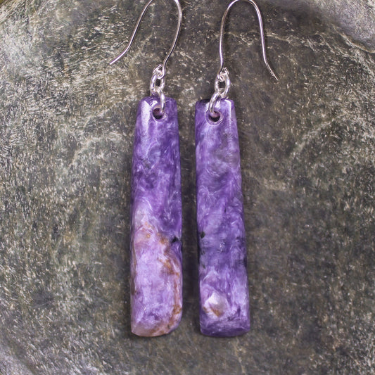 Charoite toki earrings