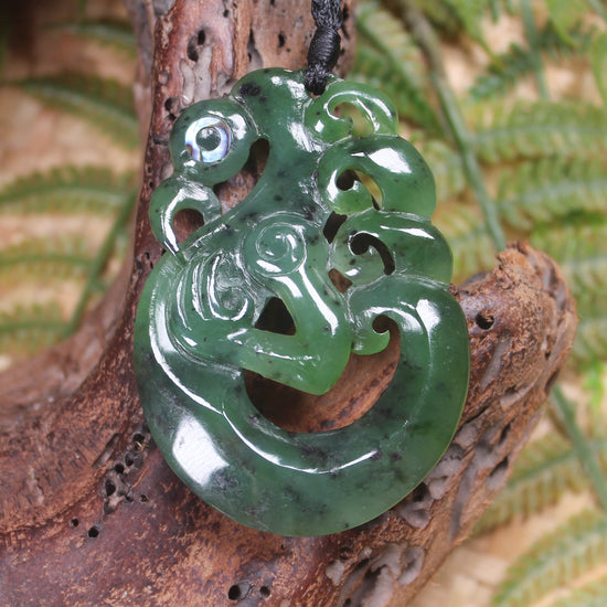 Manaia carved from Hapopo Pounamu - NZ Greenstone