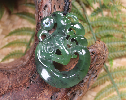 Manaia carved from Hapopo Pounamu - NZ Greenstone