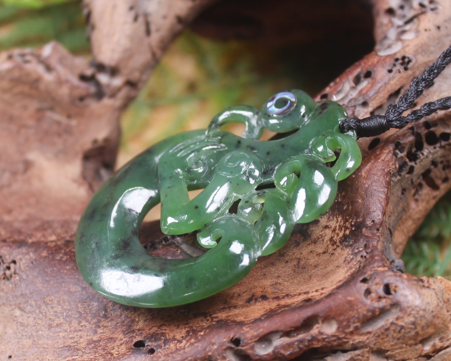 Manaia carved from Hapopo Pounamu - NZ Greenstone