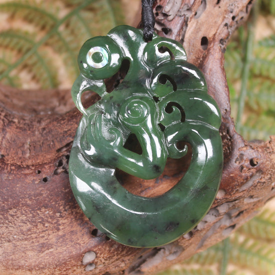 Manaia carved from Hapopo Pounamu - NZ Greenstone