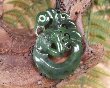 Manaia carved from Hapopo Pounamu - NZ Greenstone