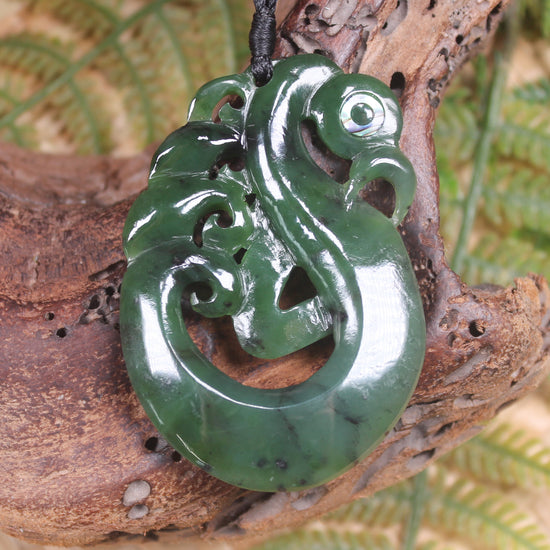 Manaia carved from Hapopo Pounamu - NZ Greenstone