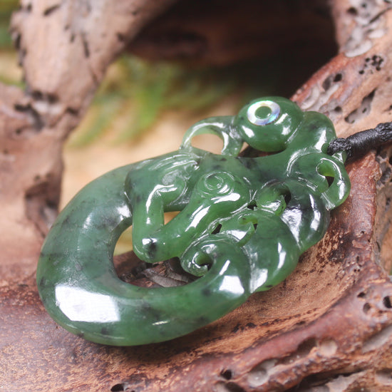 Manaia carved from Hapopo Pounamu - NZ Greenstone