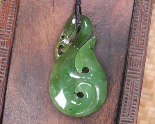 Manaia carved from Hapopo Pounamu - NZ Greenstone