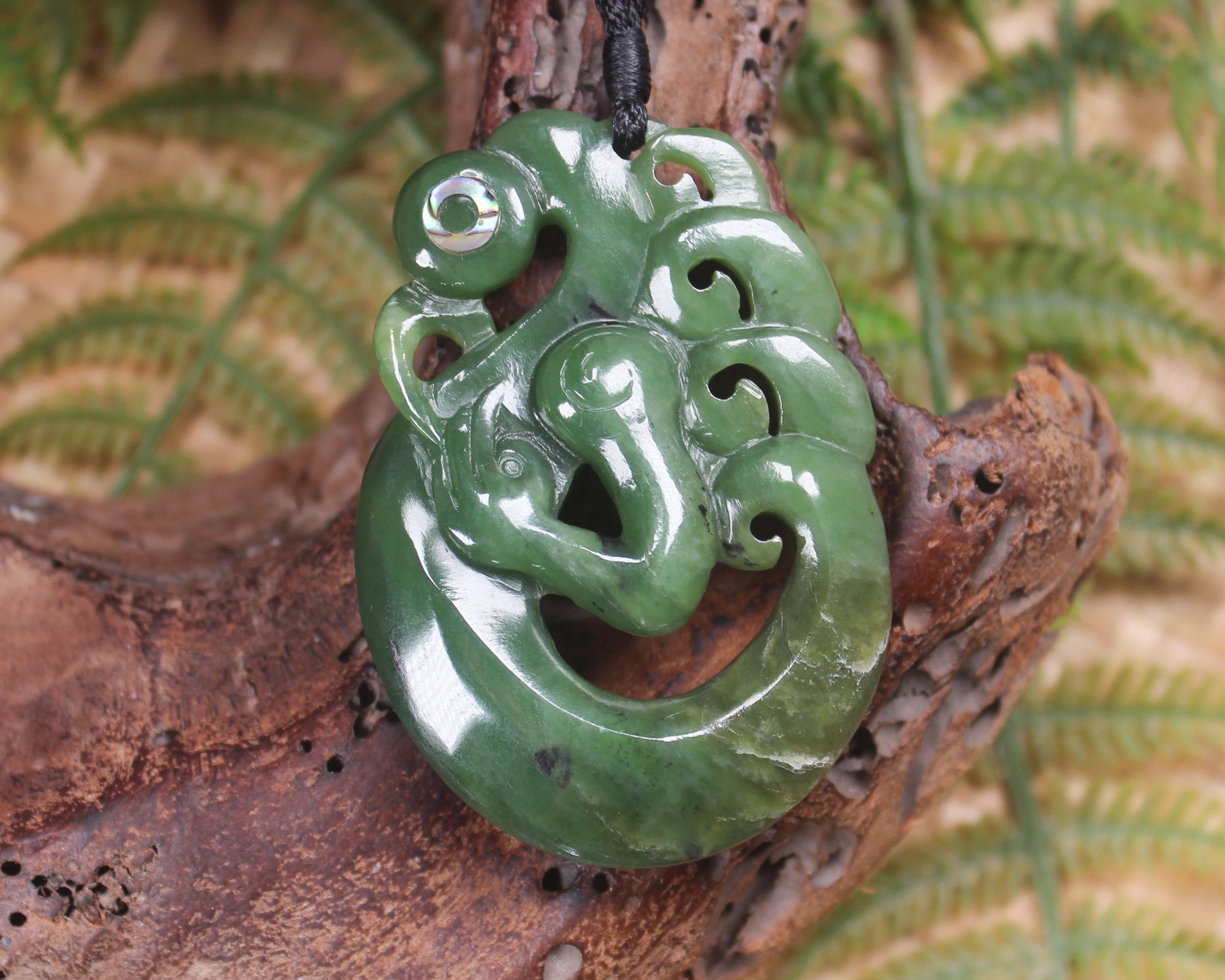 Manaia carved from Hapopo Pounamu - NZ Greenstone