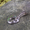 pendant hapopo pounamu. sterling silver koropepe