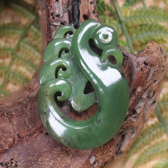 Manaia carved from Hapopo Pounamu - NZ Greenstone