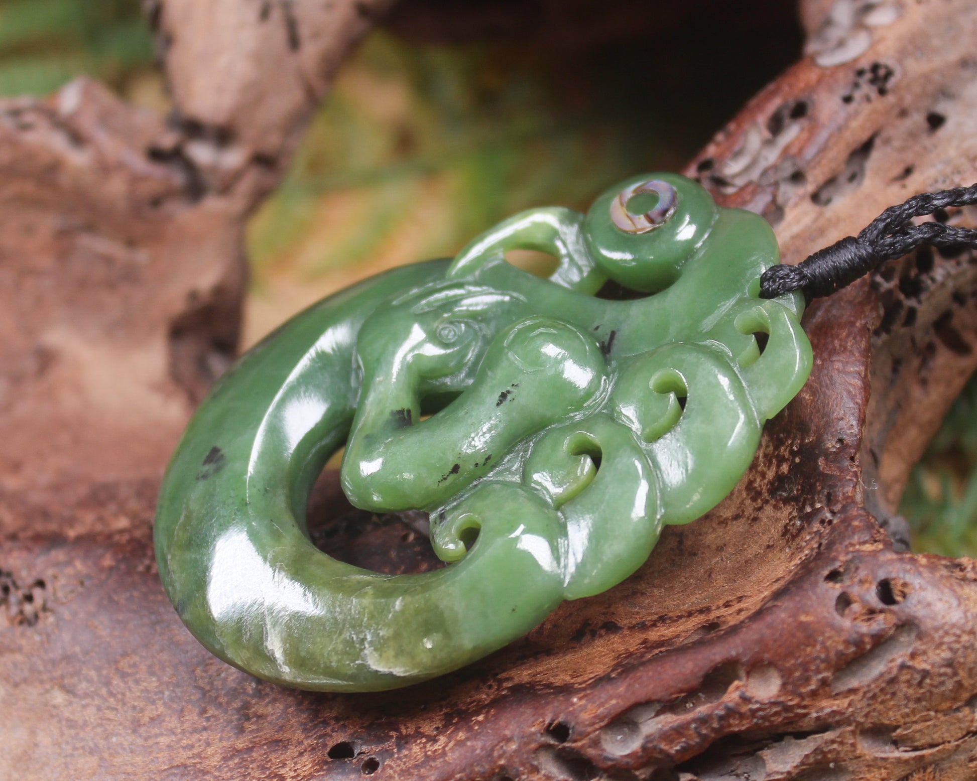 Manaia carved from Hapopo Pounamu - NZ Greenstone