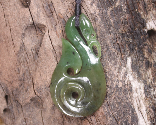 Manaia carved from Hapopo Pounamu - NZ Greenstone