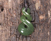 Twist or Pikorua carved from Hapopo Pounamu - NZ Greenstone